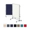 Ghent Partition Mobile 2-Sdd Prcln Whtbrd/Fbrc Blltn Brd, Mag, 46"H x 34"W, Blue NEX223MFP-93 - alternate 2